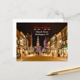 Merry Christmas from Burlington VT,  Postcard