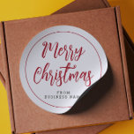 Merry Christmas From Business Name Sticker<br><div class="desc">Merry Christmas From Business Name Sticker by 6ADesign.
Customize it for yourself.</div>