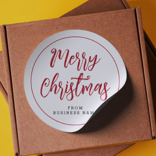 Merry Christmas From Business Name Sticker