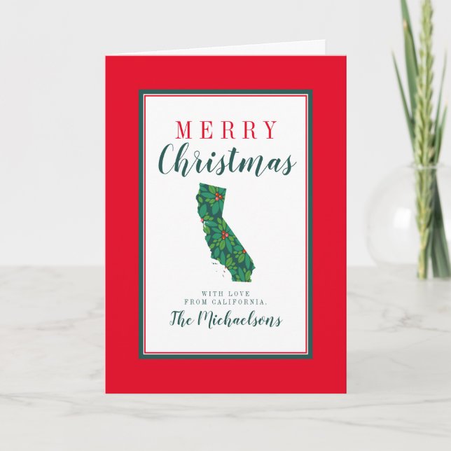 Merry Christmas from California Card (Front)