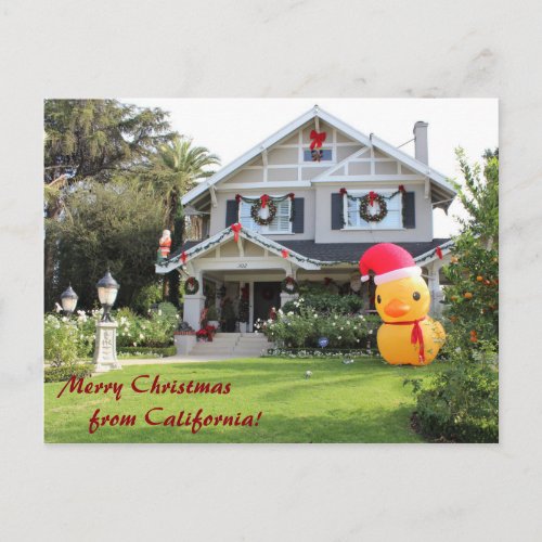 Merry Christmas From California Postcard Holiday Postcard