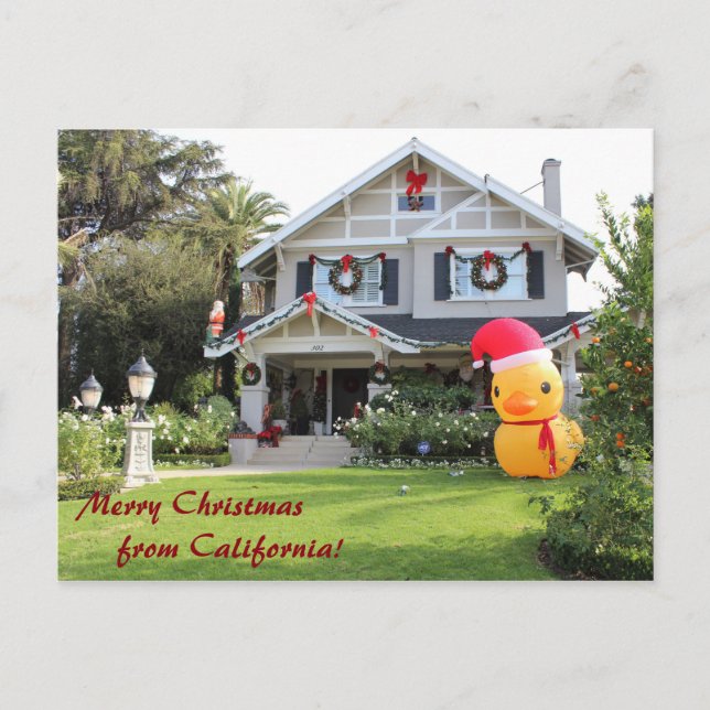 Merry Christmas From California Postcard! Holiday Postcard (Front)