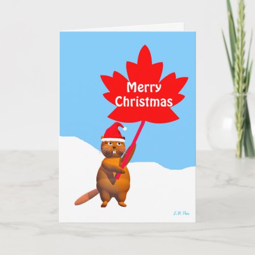 Merry Christmas from Canada Beaver Holiday Card