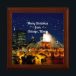 Merry Christmas from Chicago,  Gift Box<br><div class="desc">Merry Christmas from Chicago,  Illinois. Holiday cityscape photo of the Windy City.</div>