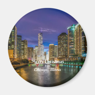 Merry Christmas from Chicago, IL Magnet