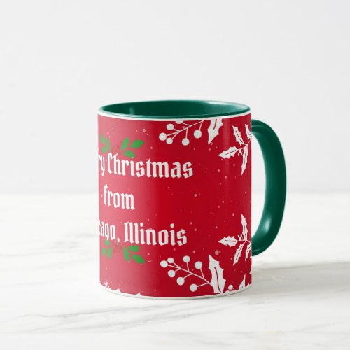 Merry Christmas from Chicago Illinois Mug