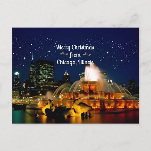 Merry Christmas from Chicago Illinois  Postcard