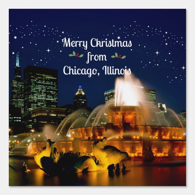Merry Christmas from Chicago,  Sign (Front)
