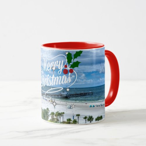 Merry Christmas from Clearwater Beach Mug