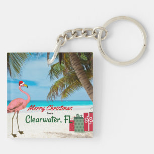 Merry Christmas from Clearwater, FL Keychain