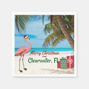 Merry Christmas from Clearwater, FL Napkins