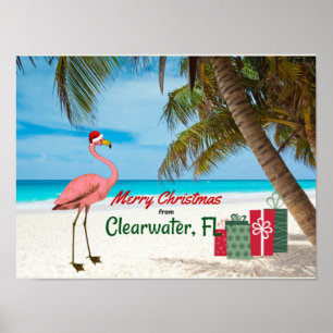 Merry Christmas from Clearwater, FL Poster
