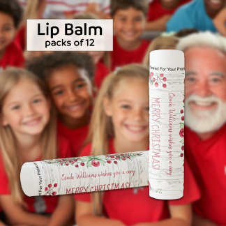 Merry Christmas from Coach Wreath and Holly Berrie Lip Balm