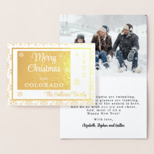Merry Christmas from Colorado State   Photo Foil Card
