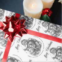 Merry Christmas from North Pole Custom Santa Wrapping Paper, Zazzle