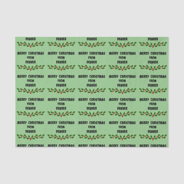 Merry Christmas from Denver Tissue Paper (Front)