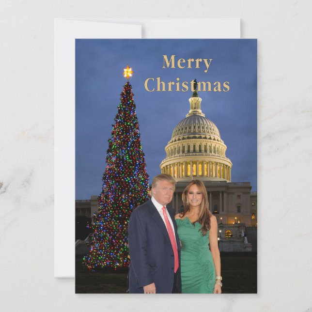 Merry Christmas from Donald and Melania Holiday Card (Front)