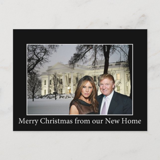 Merry Christmas from Donald and Melania Holiday Postcard (Front)