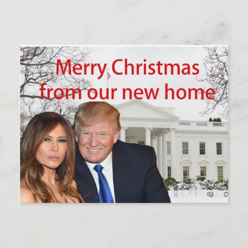 Merry Christmas from Donald and Melania Invitation Postcard