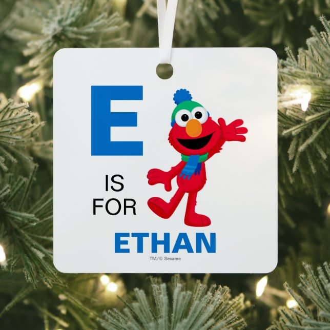 Merry Christmas from Elmo Metal Ornament (Insitu)