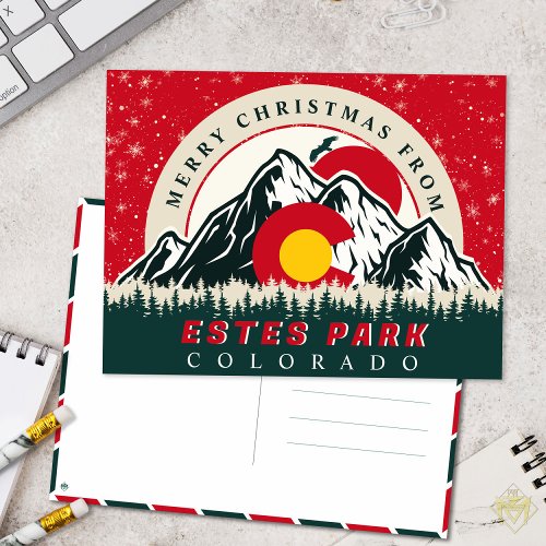 Merry Christmas From Estes Park Colorado Cities Postcard