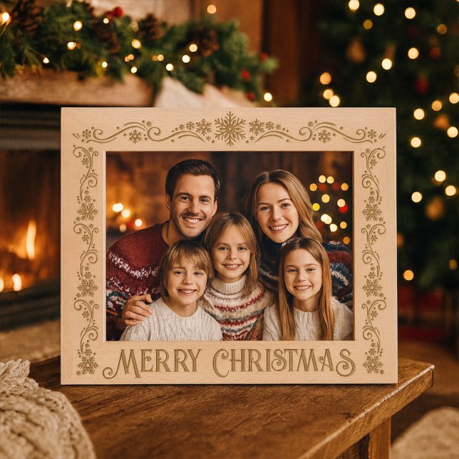 Merry Christmas From Family, Team, Friends, Office Engraved Frames (Creator Uploaded)