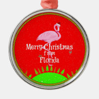Merry Christmas from Florida and Santa Flamingo