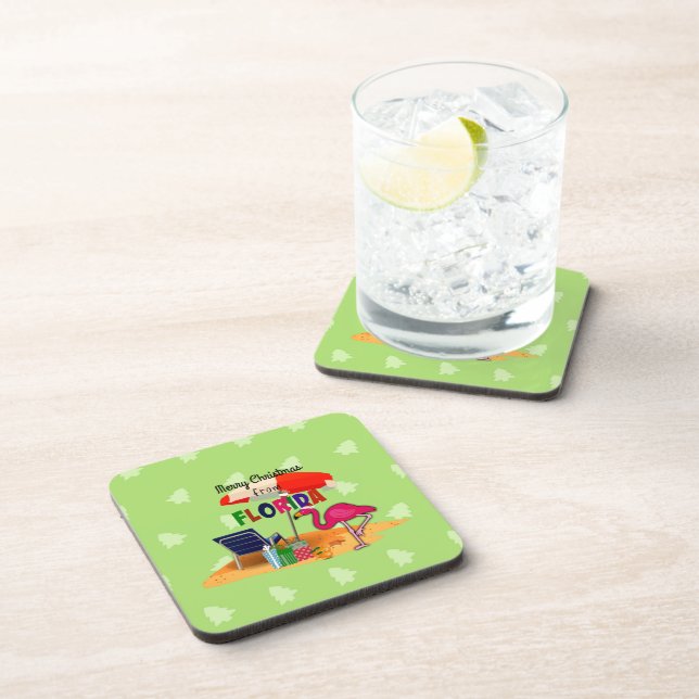 Merry Christmas from Florida Beverage Coaster (Right Side)