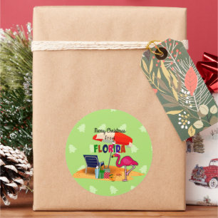 Merry Christmas from Florida Classic Round Sticker