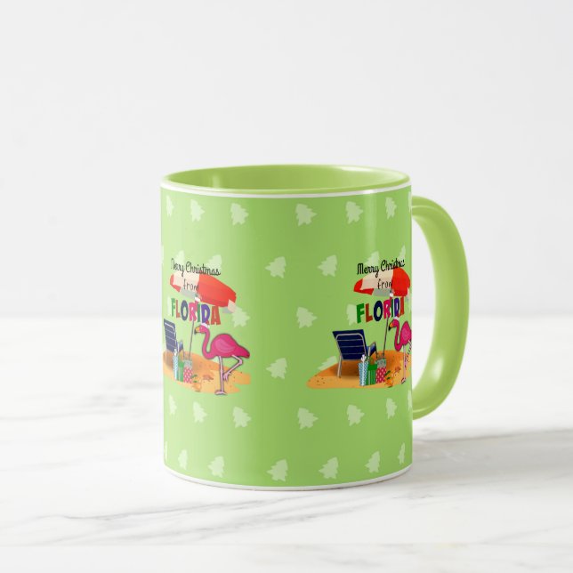 Merry Christmas from Florida, colorful design Mug (Front Right)