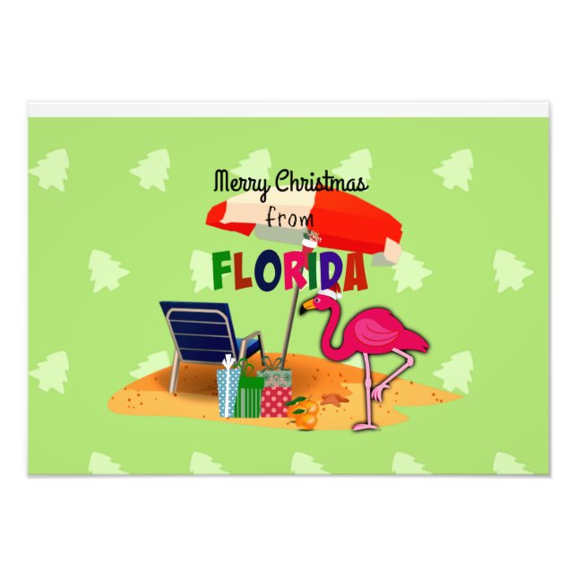 Merry Christmas from Florida, colorful Photo Print (Front)