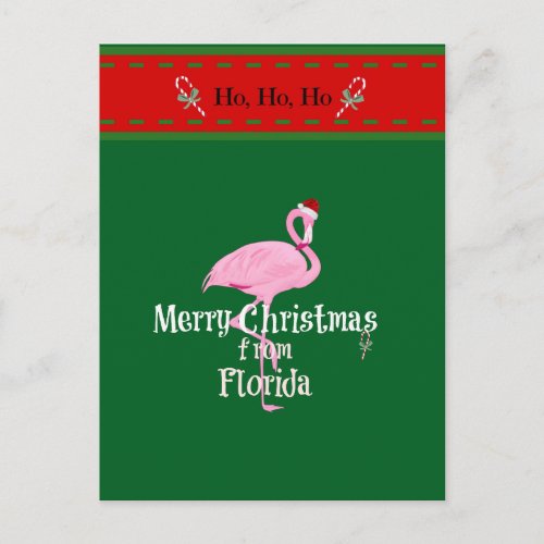 Merry Christmas from Florida Holiday Postcard