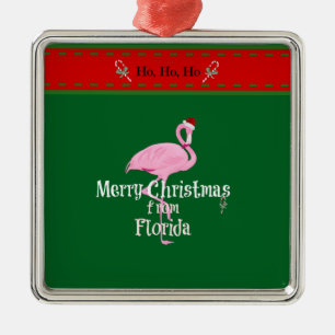 Merry Christmas from Florida Metal Ornament