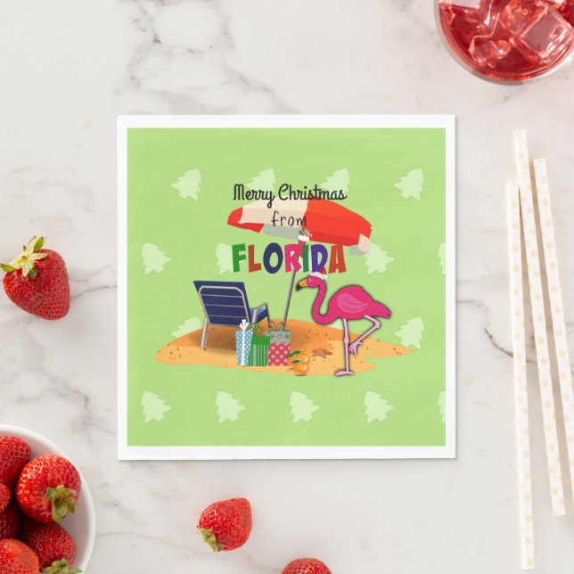 Merry Christmas from Florida Napkins (Insitu)