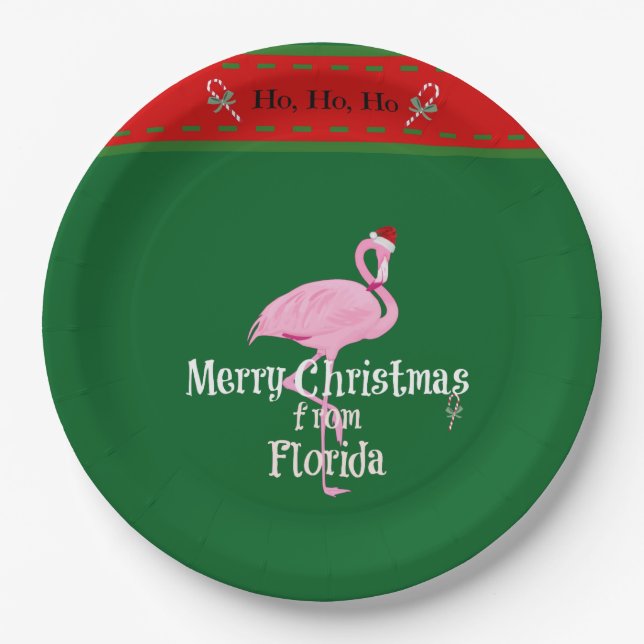 Merry Christmas from Florida Paper Plates (Front)