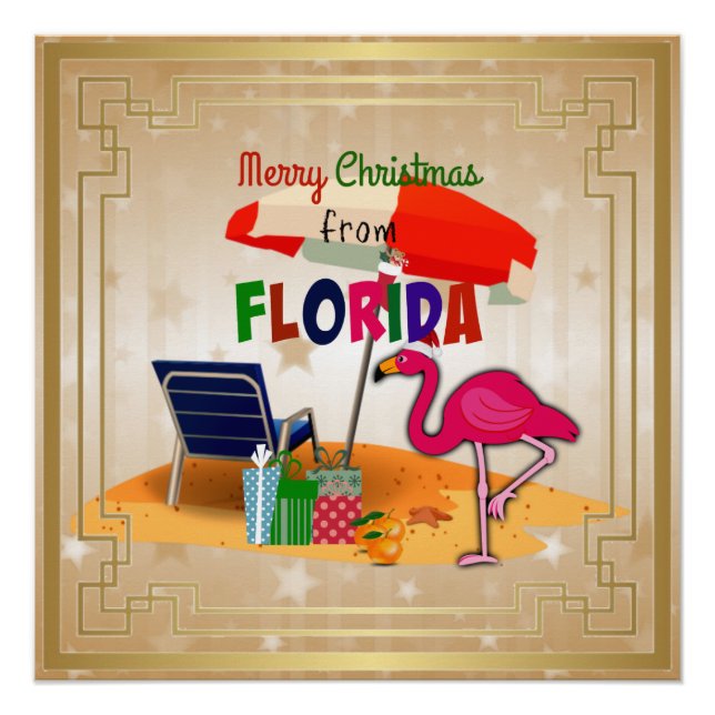 Merry Christmas from Florida Poster (Front)