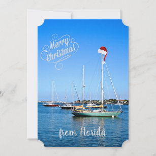 Merry Christmas from Florida Sailboats on the Bay Holiday Card