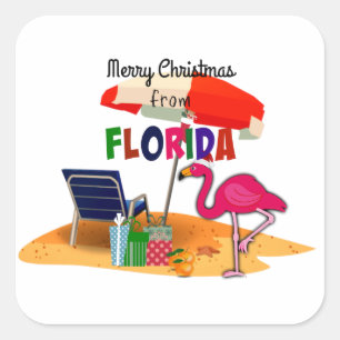 Merry Christmas from Florida Square Sticker