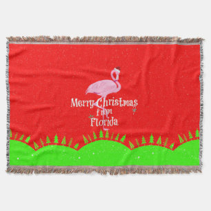 Merry Christmas from Florida Throw Blanket