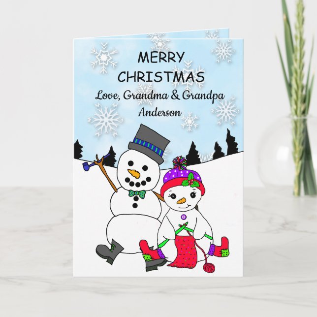 Merry Christmas from Grandma and Grandpa Card (Front)