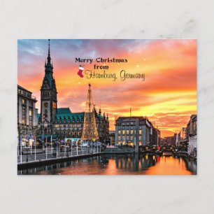 Merry Christmas from Hamburg, Germany Postcard
