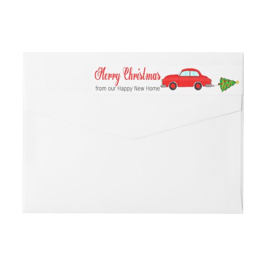 Merry Christmas from Happy New Hom Christmas car Wrap Around Label | Zazzle.com