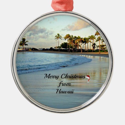 Merry Christmas from Hawaii Metal Ornament