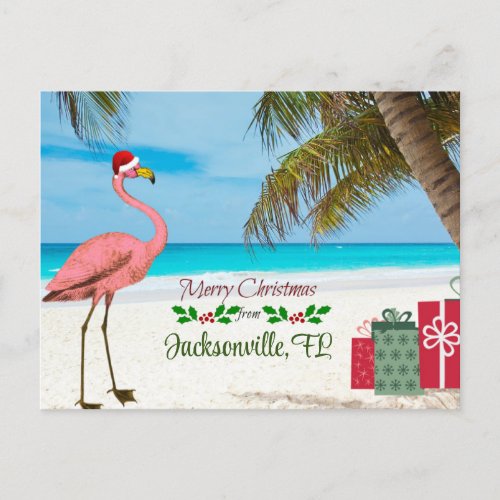 Merry Christmas from Jacksonville FL Holiday Postcard