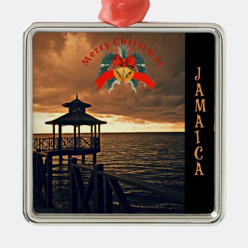 Merry Christmas from Jamaica Metal Ornament