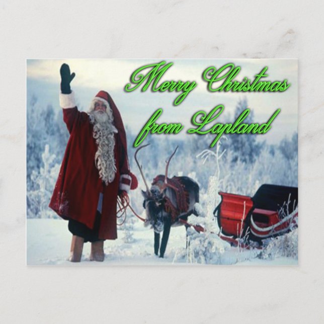 Merry Christmas from Lapland Holiday Postcard (Front)