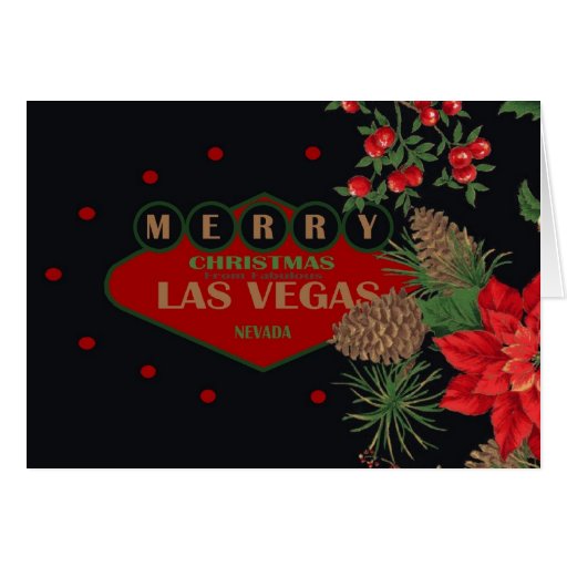 MERRY Christmas From Las Vegas Card | Zazzle