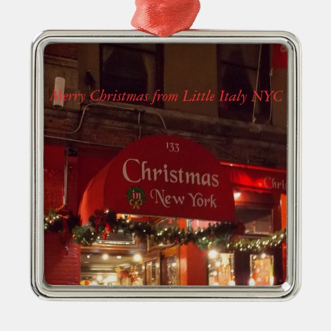 Merry Christmas from Little Italy NYC 1 Ornament (Front)