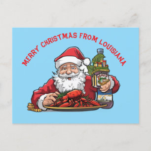 Merry Christmas From Louisiana Postcard