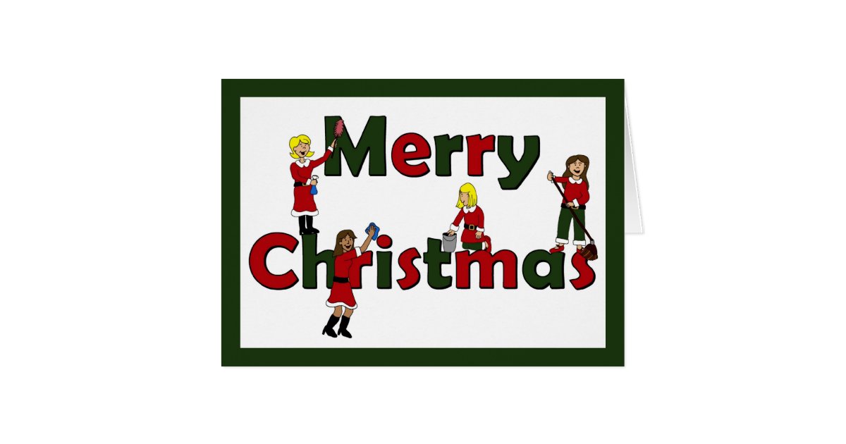 Merry Christmas from maid service Card | Zazzle.com